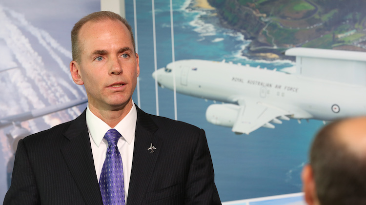 New Boeing chief executive Dennis Muilenberg during a visit to Canberra in November 2012 when he was president and chief executive of Boeing Defence Space and Security