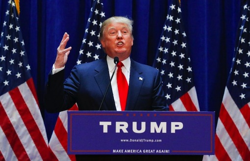 Donald Trump announces his bid for the presidency in the 2016 race during an event at the Trump Tower on Fifth Avenue in New York