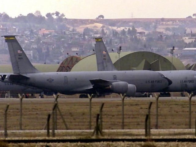 11 2005 shows US airforce tanker planes lining to take off from the Incirlik Airbase southern Turkey