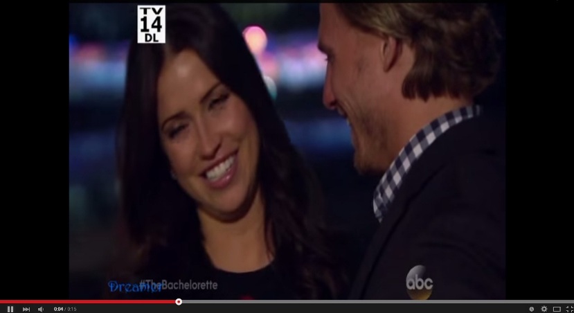 A screengrab showing Kaitlyn Bristowe the star of ABC reality series'The Bachelorette' in a preview of the show's Episode 4