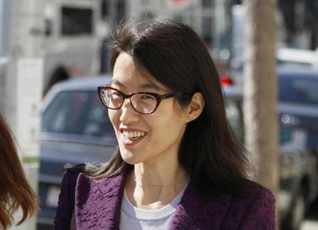 Ellen Pao leaves the Civic Center Courthouse during a lunch break in her trial in San Francisco. The woman at the center of a high-profile gender bias lawsuit against an elite Silicon Valley venture capital firm