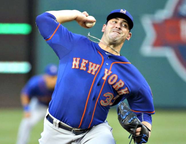 Starter Matt Harvey wasn't able to lead the Mets to a win over the first-place Nationals on Monday night