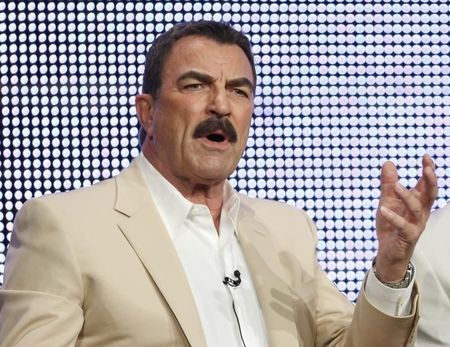 Actor Tom Selleck talks about his show 'Blue Bloods&#x27 during the Television Critics Association press tour in Beverly Hills