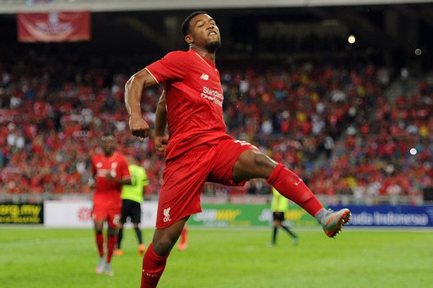 Jordon Ibe celebrates after scoring