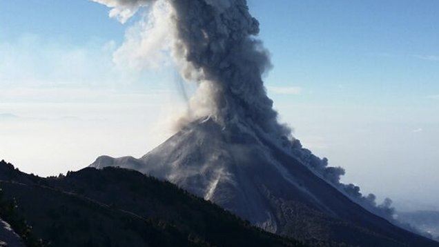 Ash and cinders spewing from the Colima Volcano in western Mexico have prompted authorities to evacuate 19 people from a nearby village