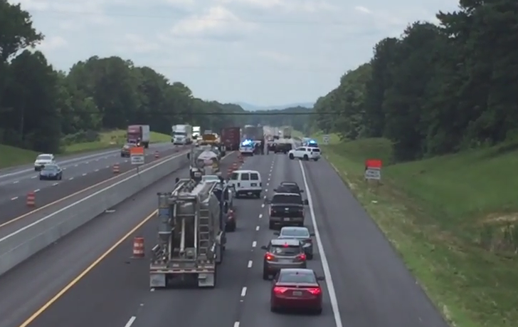 Authorities are investigating a possible murder  suicide on I-20 near Heflin