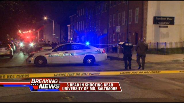 Baltimore police say 4 shot, 3 fatally, near University of Maryland, Baltimore