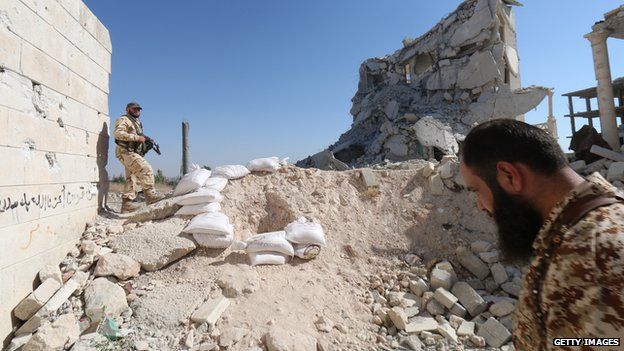 Rubble in Aleppo Syria