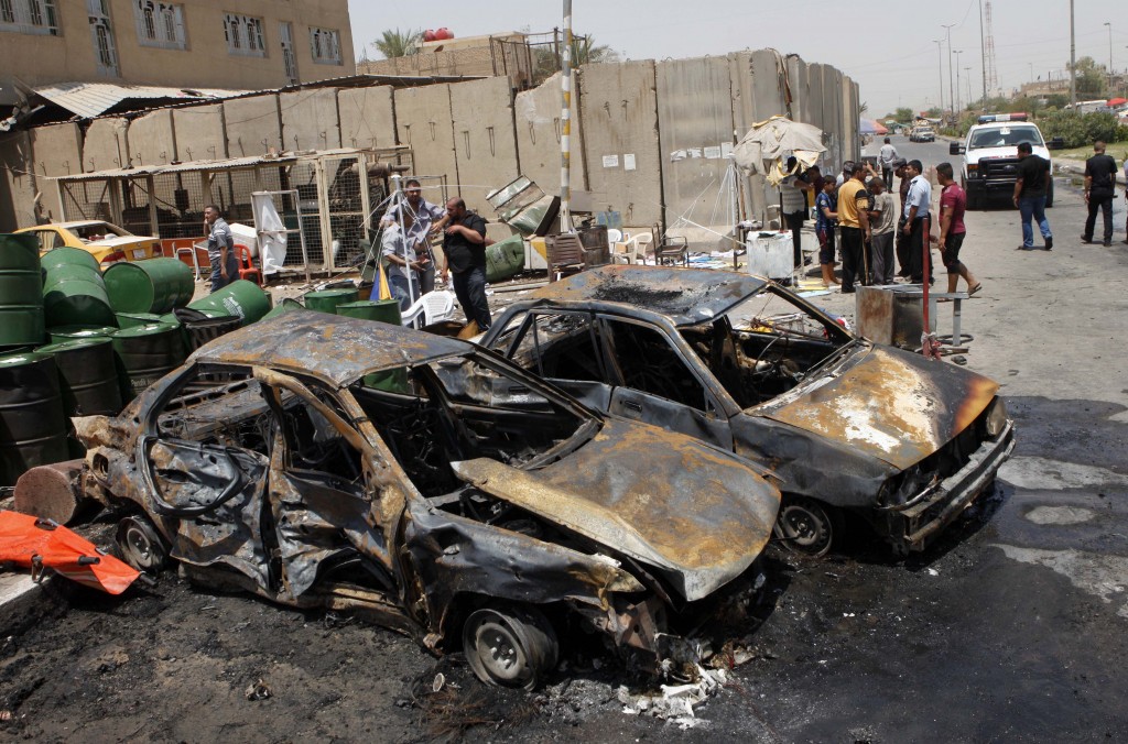 At least 35 people have been killed in a spate of bomb attacks in the Iraqi capital Baghdad officials say