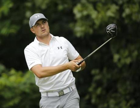 Jordan Spieth teed off Saturday during the third round of the John Deere Classic. He shot 61 on the day