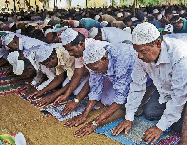 Muslims offering the Ramzan prayer at Idgah in Ammapalayam in Salem on Saturday