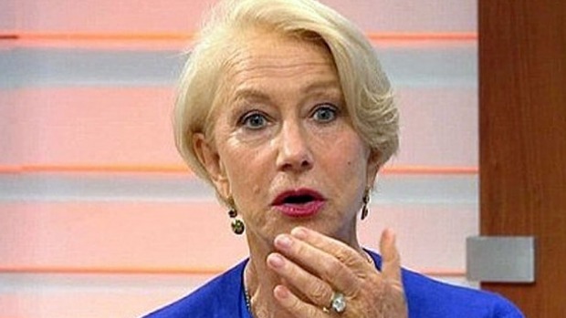 Dame Helen Mirren after she was caught swearing