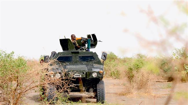 5 2013 shows Nigerian soldiers patrolling in Borno State Maiduguri