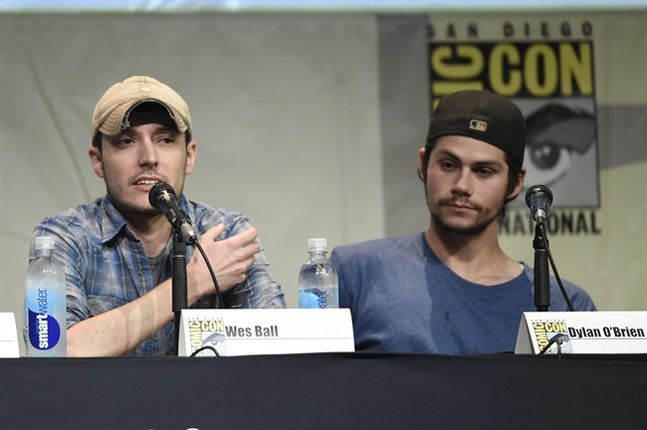 Wes Ball left and Dylan O'Brien attend the