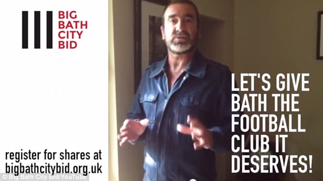 Former Manchester United man Eric Cantona has backed the crowdfunding scheme to buy Bath City FC