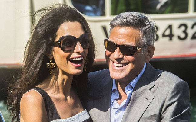 George Clooney and his wife Amal