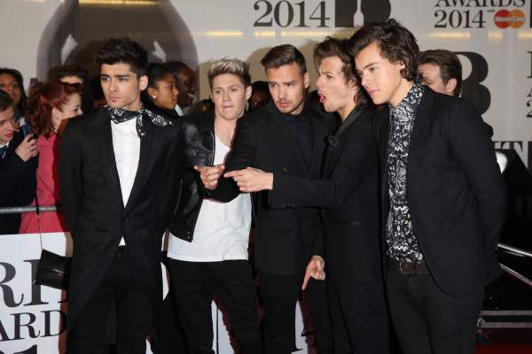 One Direction at BRIT Awards February 2014