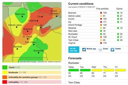 Haze from Canadian wildfires triggers air pollution advisory across large part