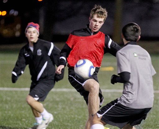 Sam Schneider left practices with his U16-9798 Premiere club soccer team at St. Louis Soccer Park in St. Louis Mo. A study published Monday