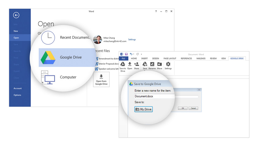 Google Adds Support for Google Drive to Microsoft Office