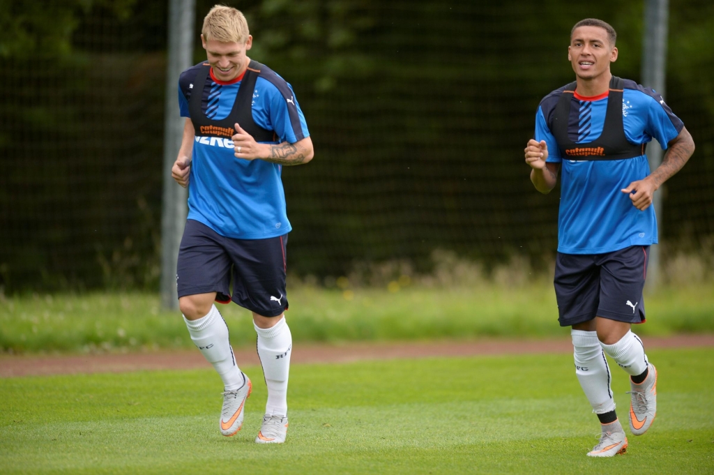 James Tavernier and Martyn Waghorn trained with Rangers after agreeing terms on a switch to Ibrox