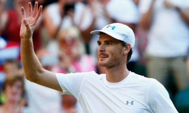 Jamie Murray celebrates reaching the