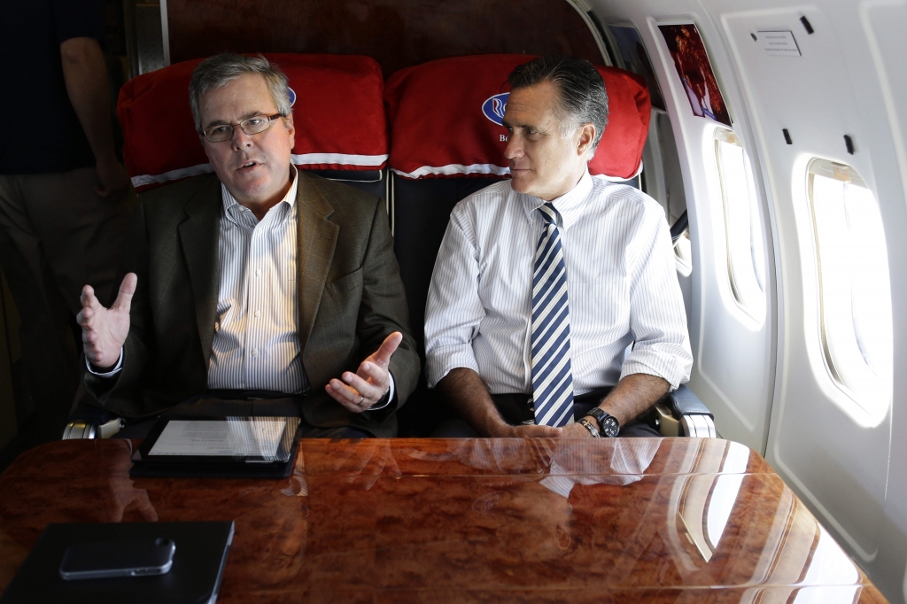 Jeb Bush and Mitt Romney in 2012