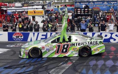 Kyle Busch’s win Sunday helped pull him within 58 points of 30th in the standings