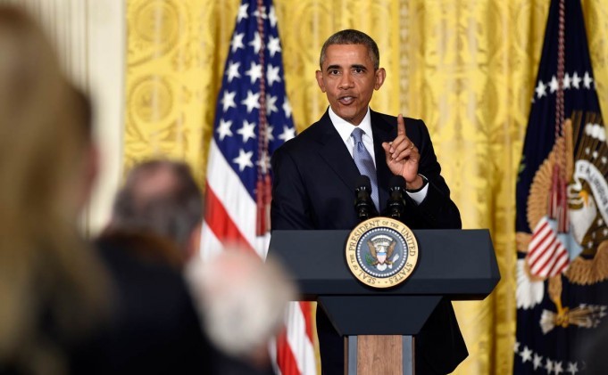 President Barack Obama speaks at the 2015 White House Conference on Aging