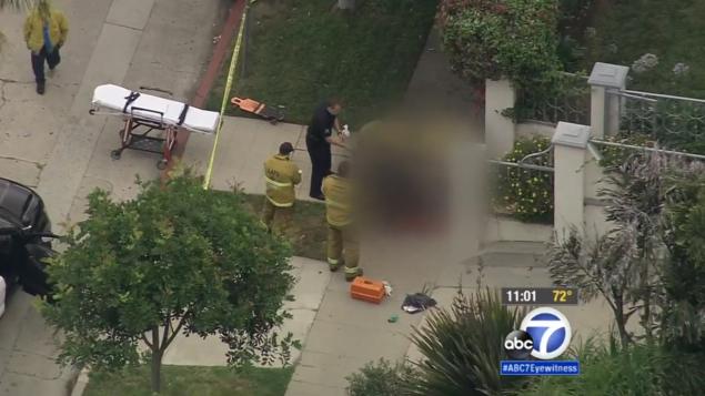 Los Angeles cops shot a man on Thursday morning after he reportedly attacked them with a skateboard authorities said