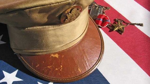 American flag soldier's hat Memorial Day Veterans Day