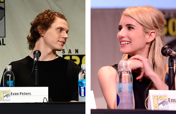 Emma Roberts and Evan Peters at Comic Con International 2015 at the San Diego Convention Center