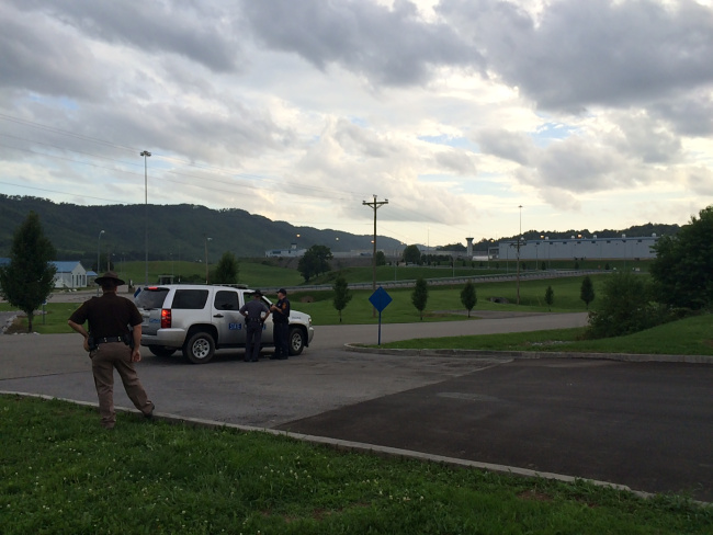 Lee County deputies and Virginia State Police were visible outside the prison in Lee County Wednesday night