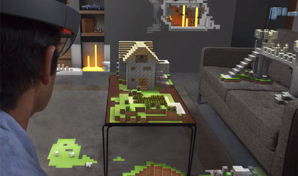 Minecraft using the Holo Lens is going to make gaming very different