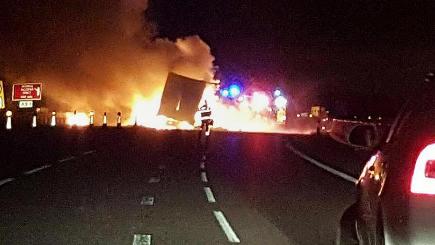 Tailbacks on the M6 in Staffordshire after the lorry fire closed the motorway for repairs