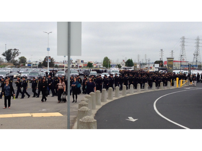 Thousands Gather for Slain Hayward Officer's Funeral Service