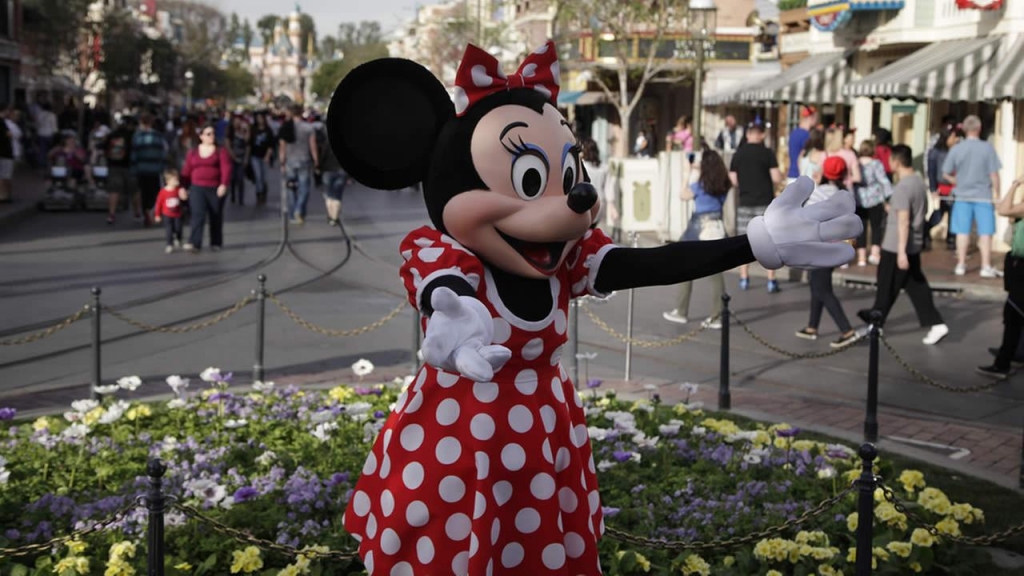 Minnie Mouse entertains visitors at Disneyland Thursday Jan. 22 2015 in Anaheim Calif