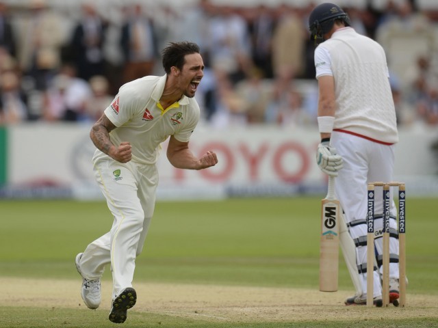 Mitchell Johnson became just the fifth Australia bowler to take 300 Test wickets