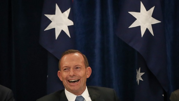 Prime Minister Tony Abbott during a joint press conference after the Council of Australian Governments meeting in Sydney on Thursday