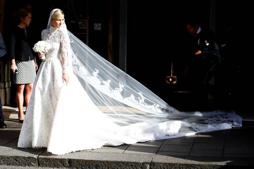 Nicky Hilton seen leaving Claridge's Hotel on her wedding day