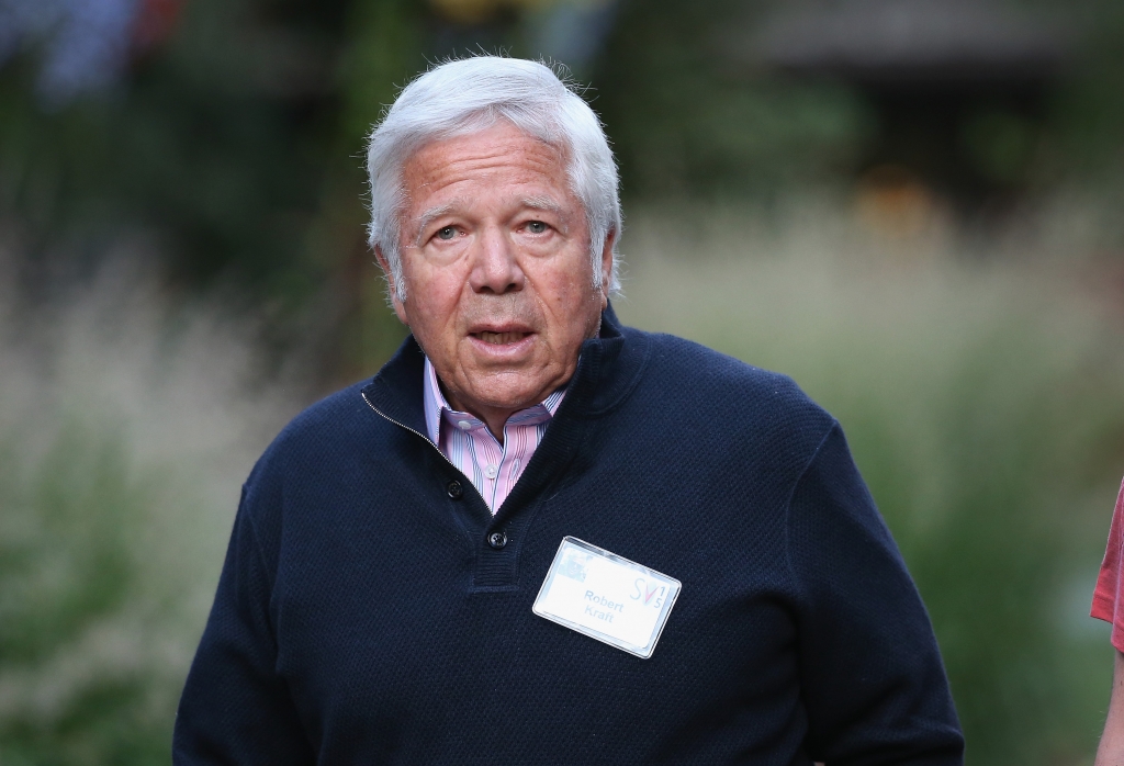 SUN VALLEY ID- JULY 09 Robert Kraft owner of the New Englad Patriots attends the Allen & Company Sun Valley Conference