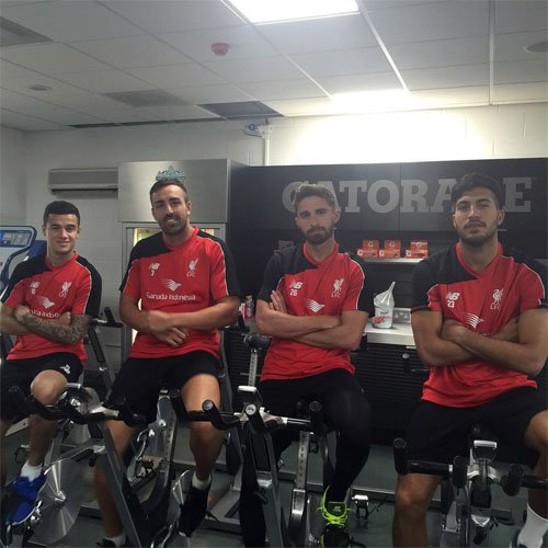 Philippe Coutinho Jose Enrique Fabio Borini and Emre Can