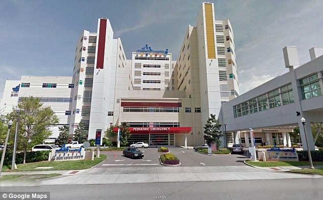 The child was brought to All Children's Hospital in St. Petersburg on Sunday suffering from a severe head injury and remains in serious condition with bleeding in his brain