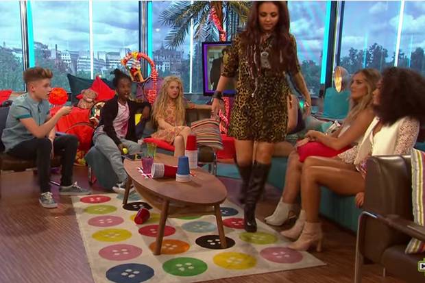 Prank Jesy Nelson storms off set during an interview with Little Mix