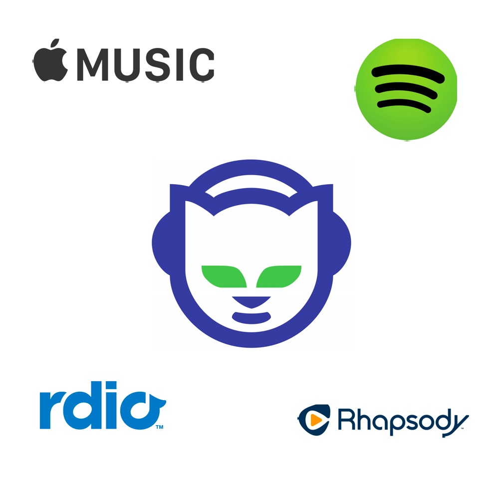 Apple Music Spotify Rdio Rhapsody and Napster