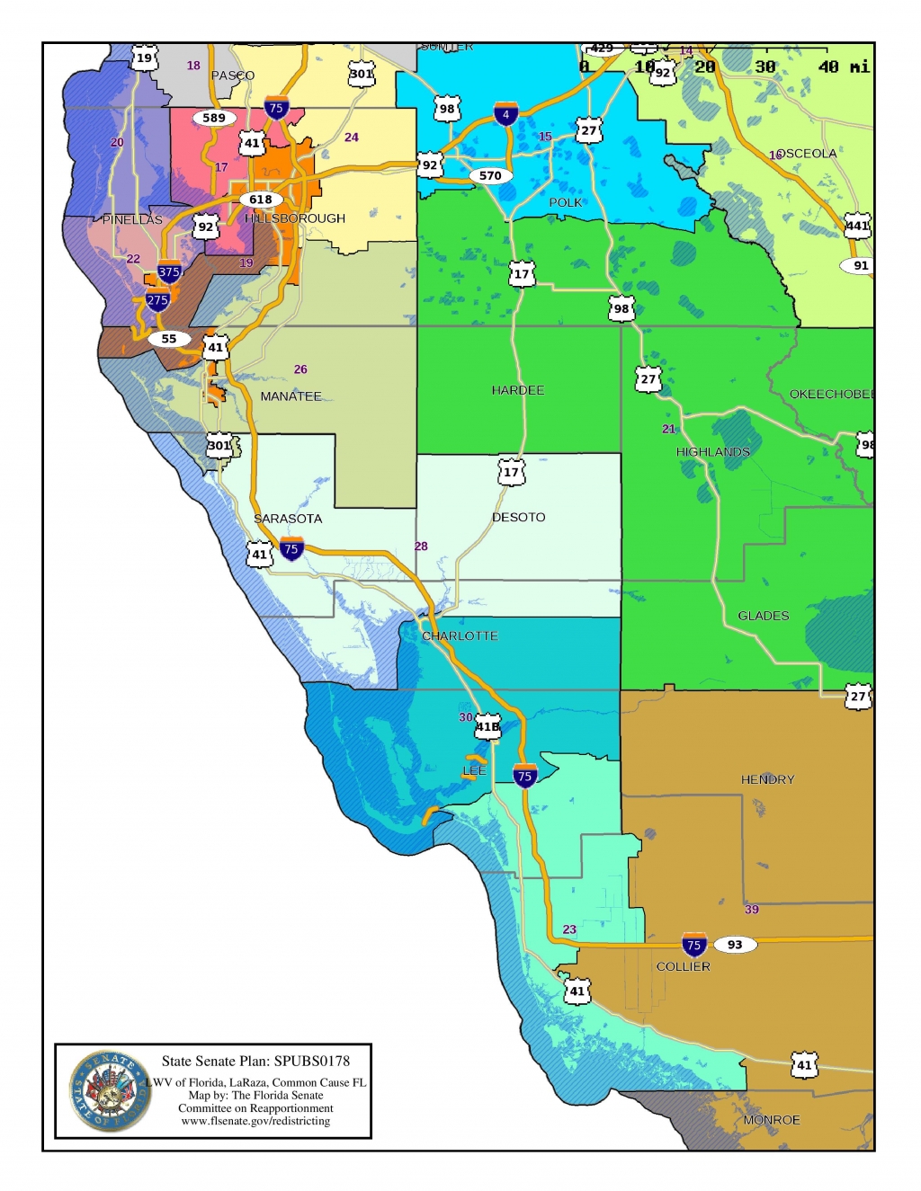 Proposed map SPUBS0178 submitted by the League of Women Voters et