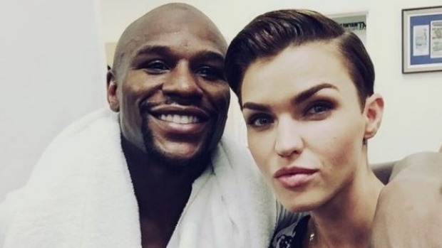 Not everybody is happy to see Ruby Rose schmoozing with boxer Floyd Mayweather