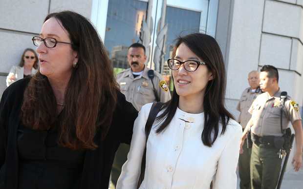 Ellen Pao leaves the San Francisco Superior Court Civic Center Courthouse with her attorney Therese Lawless