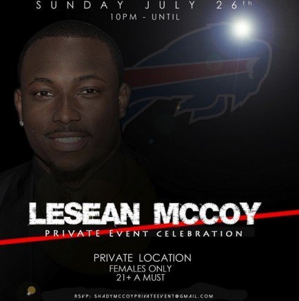 Since-removed Instagram invitation to Le Sean McCoy's party Sunday in Philadelphia