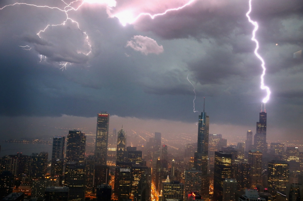 Stormy weather and clouds in Chicago